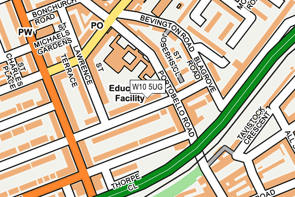 W10 5UG map - OS OpenMap – Local (Ordnance Survey)