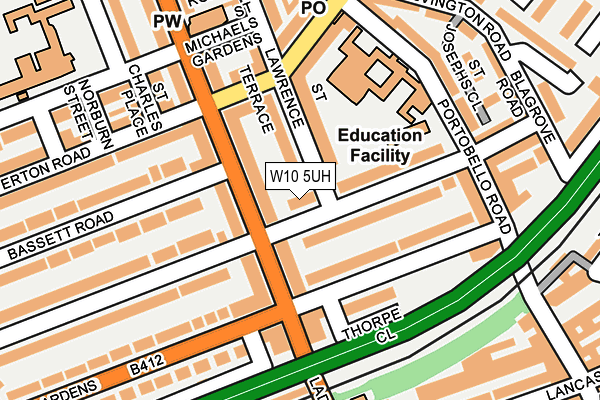 W10 5UH map - OS OpenMap – Local (Ordnance Survey)