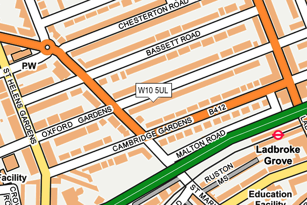 W10 5UL map - OS OpenMap – Local (Ordnance Survey)