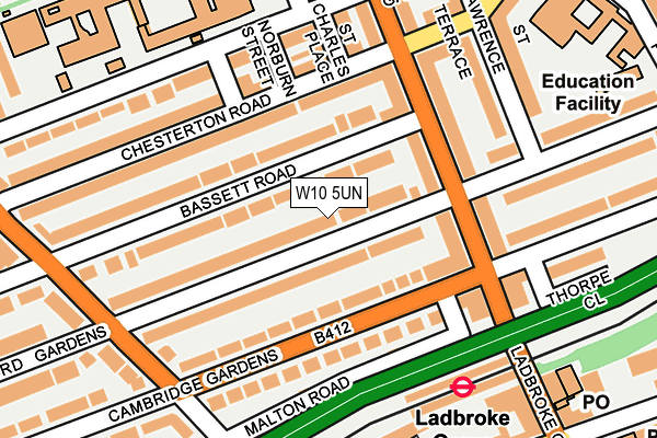 W10 5UN map - OS OpenMap – Local (Ordnance Survey)