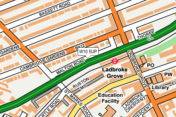 W10 5UP map - OS OpenMap – Local (Ordnance Survey)