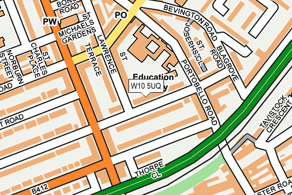 W10 5UQ map - OS OpenMap – Local (Ordnance Survey)