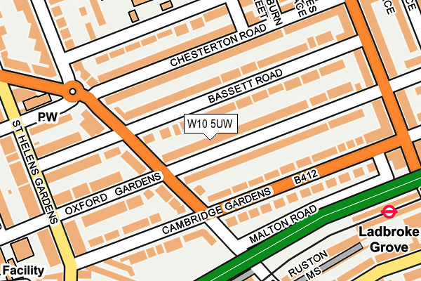 W10 5UW map - OS OpenMap – Local (Ordnance Survey)