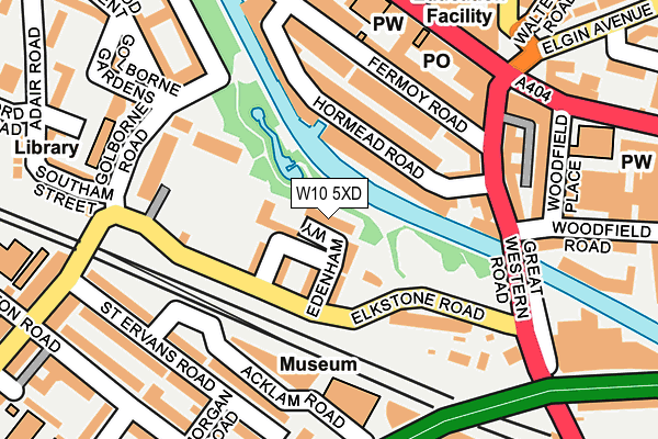 W10 5XD map - OS OpenMap – Local (Ordnance Survey)