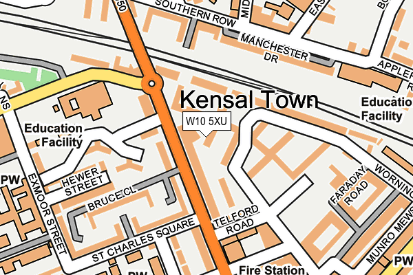 W10 5XU map - OS OpenMap – Local (Ordnance Survey)