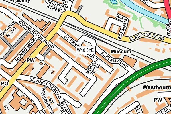 W10 5YE map - OS OpenMap – Local (Ordnance Survey)