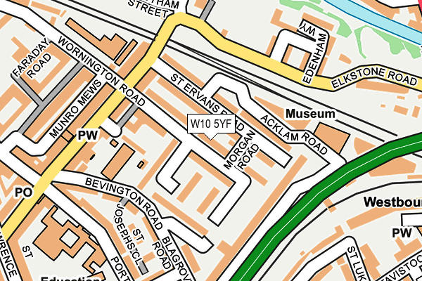 W10 5YF map - OS OpenMap – Local (Ordnance Survey)