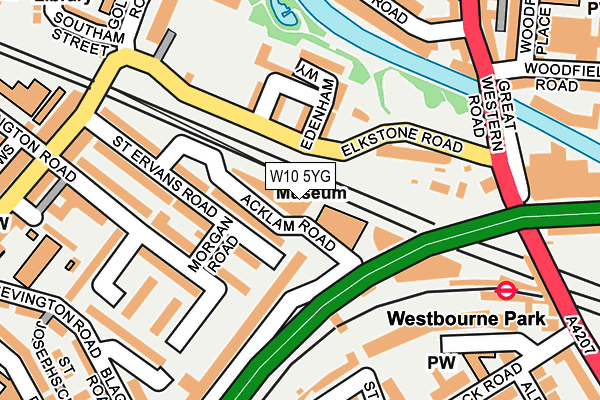 W10 5YG map - OS OpenMap – Local (Ordnance Survey)