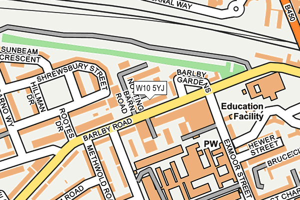 W10 5YJ map - OS OpenMap – Local (Ordnance Survey)
