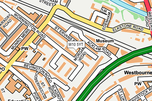 W10 5YT map - OS OpenMap – Local (Ordnance Survey)