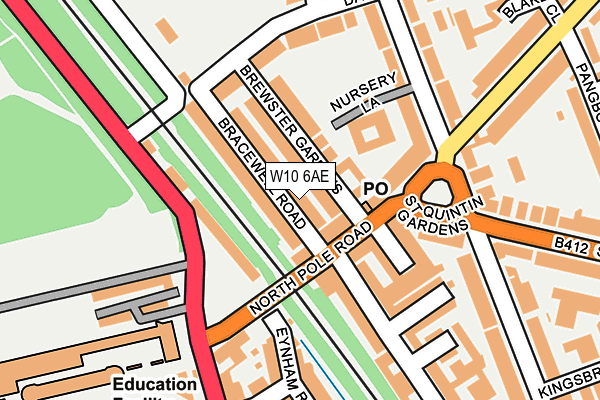 W10 6AE map - OS OpenMap – Local (Ordnance Survey)