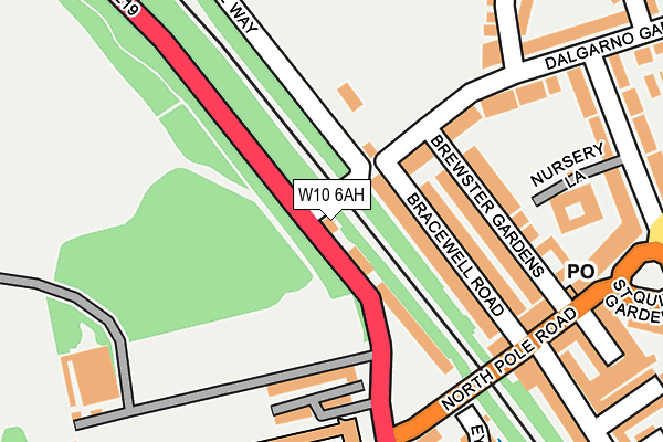 W10 6AH map - OS OpenMap – Local (Ordnance Survey)