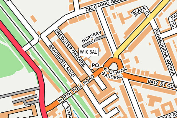W10 6AL map - OS OpenMap – Local (Ordnance Survey)