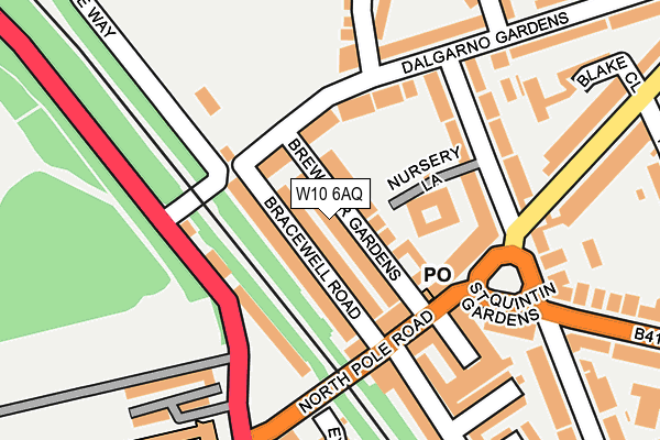 W10 6AQ map - OS OpenMap – Local (Ordnance Survey)