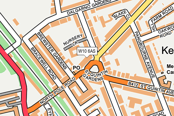 W10 6AS map - OS OpenMap – Local (Ordnance Survey)