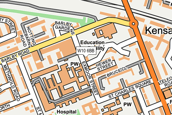 W10 6BB map - OS OpenMap – Local (Ordnance Survey)