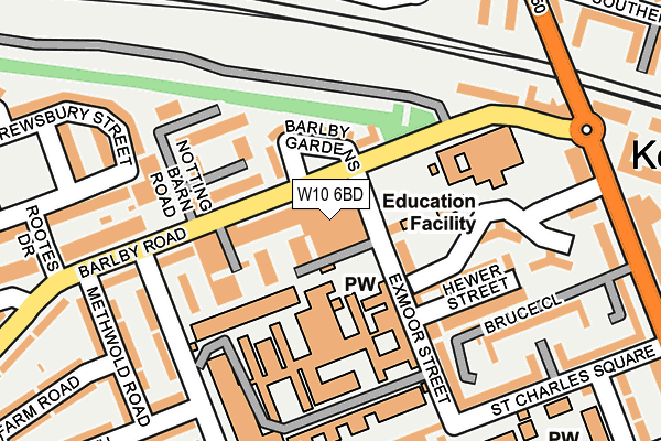 W10 6BD map - OS OpenMap – Local (Ordnance Survey)