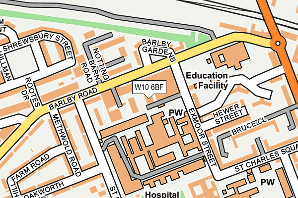 W10 6BF map - OS OpenMap – Local (Ordnance Survey)