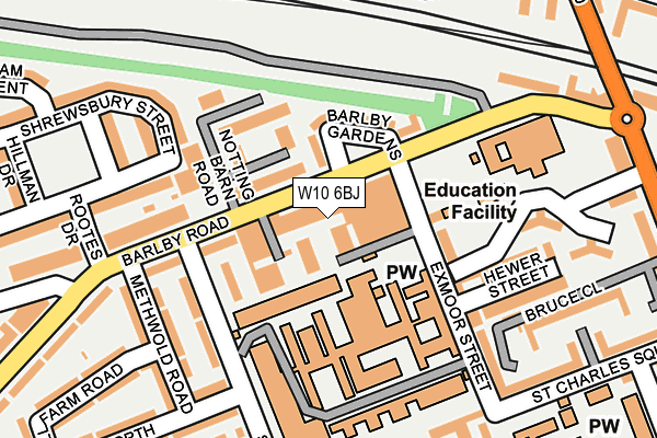 W10 6BJ map - OS OpenMap – Local (Ordnance Survey)