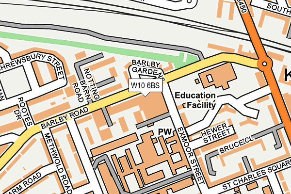 W10 6BS map - OS OpenMap – Local (Ordnance Survey)