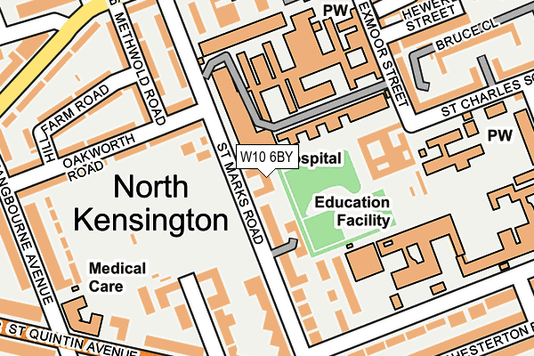 W10 6BY map - OS OpenMap – Local (Ordnance Survey)