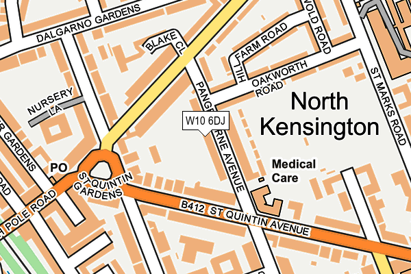 W10 6DJ map - OS OpenMap – Local (Ordnance Survey)