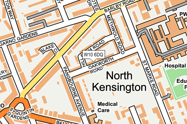 W10 6DQ map - OS OpenMap – Local (Ordnance Survey)