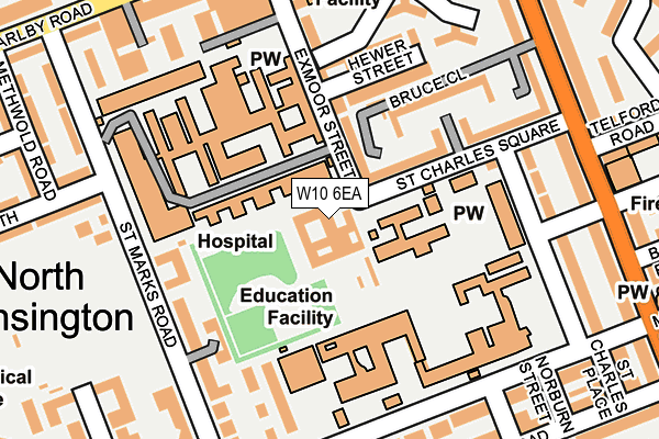 W10 6EA map - OS OpenMap – Local (Ordnance Survey)