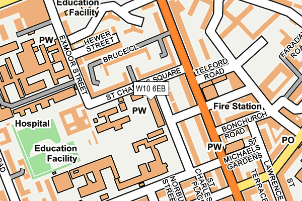 W10 6EB map - OS OpenMap – Local (Ordnance Survey)