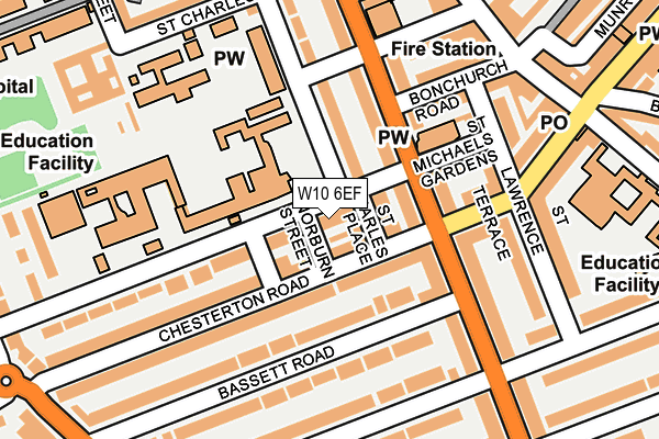 W10 6EF map - OS OpenMap – Local (Ordnance Survey)