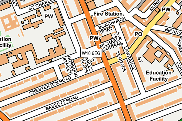 W10 6EG map - OS OpenMap – Local (Ordnance Survey)