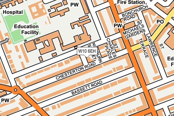 W10 6EH map - OS OpenMap – Local (Ordnance Survey)