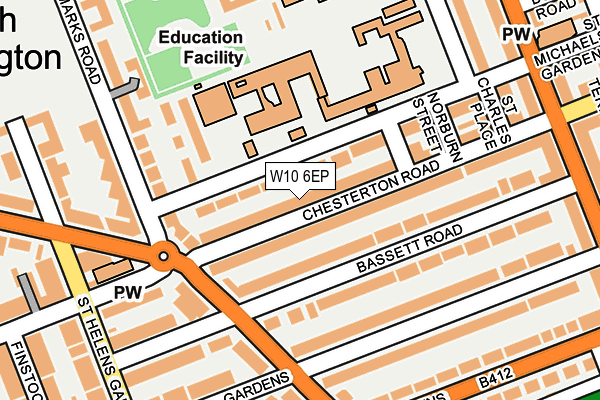 W10 6EP map - OS OpenMap – Local (Ordnance Survey)