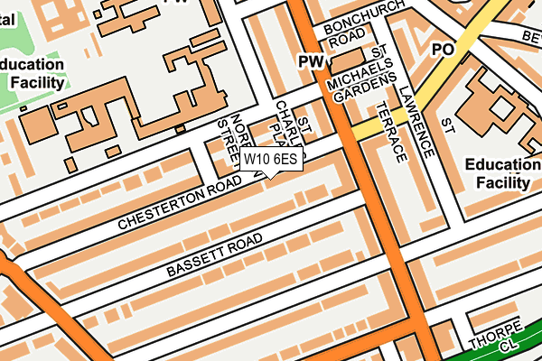 W10 6ES map - OS OpenMap – Local (Ordnance Survey)