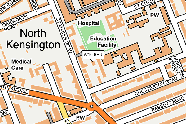 W10 6EU map - OS OpenMap – Local (Ordnance Survey)