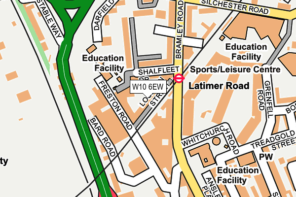 W10 6EW map - OS OpenMap – Local (Ordnance Survey)