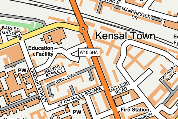 W10 6HA map - OS OpenMap – Local (Ordnance Survey)