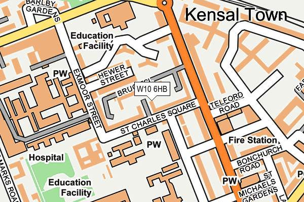 W10 6HB map - OS OpenMap – Local (Ordnance Survey)