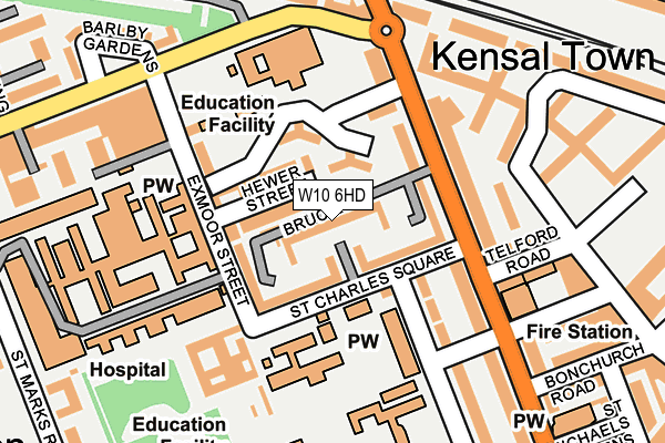 W10 6HD map - OS OpenMap – Local (Ordnance Survey)