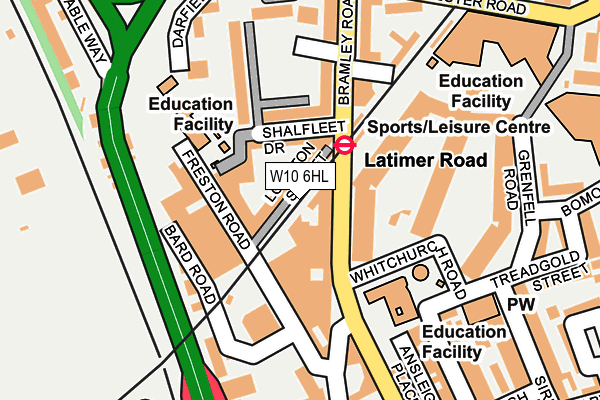 W10 6HL map - OS OpenMap – Local (Ordnance Survey)