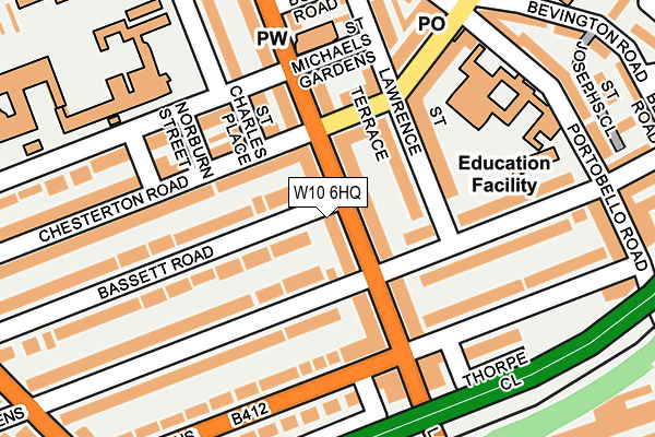 W10 6HQ map - OS OpenMap – Local (Ordnance Survey)