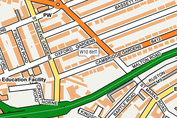 W10 6HT map - OS OpenMap – Local (Ordnance Survey)