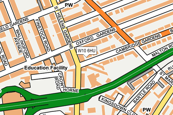 W10 6HU map - OS OpenMap – Local (Ordnance Survey)