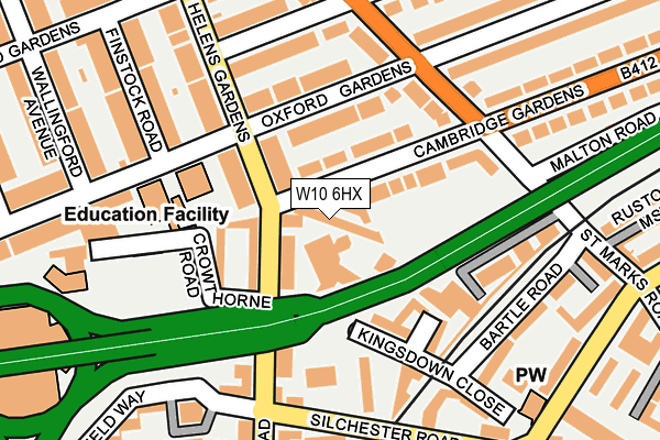 W10 6HX map - OS OpenMap – Local (Ordnance Survey)