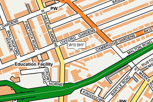 W10 6HY map - OS OpenMap – Local (Ordnance Survey)