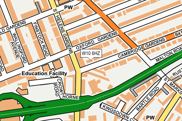 W10 6HZ map - OS OpenMap – Local (Ordnance Survey)