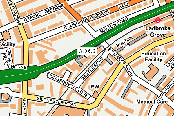 W10 6JG map - OS OpenMap – Local (Ordnance Survey)