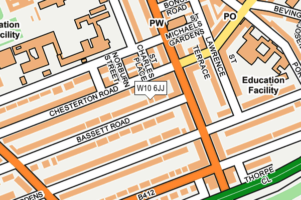 W10 6JJ map - OS OpenMap – Local (Ordnance Survey)