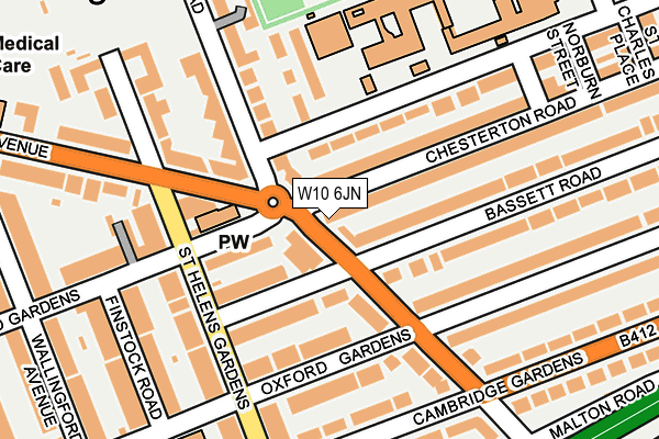 W10 6JN map - OS OpenMap – Local (Ordnance Survey)