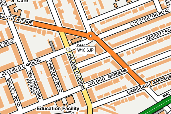 W10 6JP map - OS OpenMap – Local (Ordnance Survey)